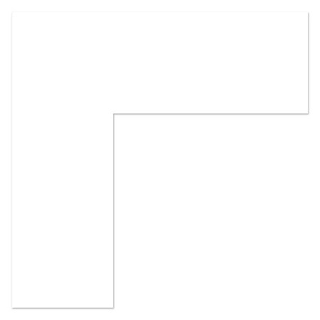 Ergomat DuraStripe Supreme 3inx3inx1in 90 degrees Angle Corners White, 120PK DSV-C3x3x1-W-KIT